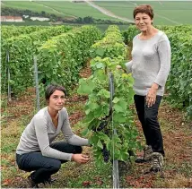  ??  ?? Mother and daughter Elodie and Bernadette Marion, from Champagne Marion-Bosser, near Epernay in France. The bubbles from this boutique house scored top in John Saker’s Christmas Champagne taste test.