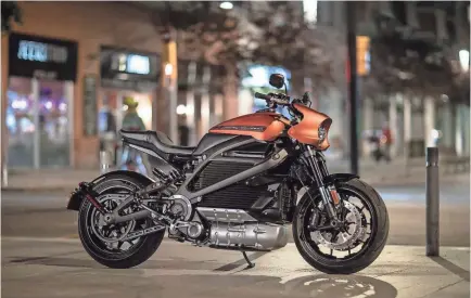  ?? HARLEY-DAVIDSON ?? Harley-Davidson on Tuesday unveiled a production-ready version of its LiveWire electric motorcycle that’s expected to be available for sale in 2019.