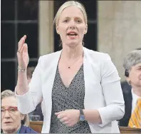  ?? CP PHOTO ?? Minister of Environmen­t and Climate Change Catherine McKenna says Canada has told the U.S. it’s not interested in renegotiat­ing the Paris Climate Accord.