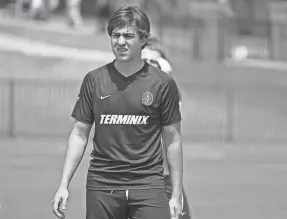  ?? COURTESY OF 901 FC ?? Memphis 901 FC academy signee Matt Brucker at team training.