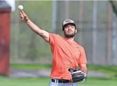  ?? RICK WOOD / MILWAUKEE JOURNAL SENTINEL ?? While developing his off-speed pitches, Milwaukee Riverside standout Antonio Valadez has 31 strikeouts in 181⁄3 innings this season.