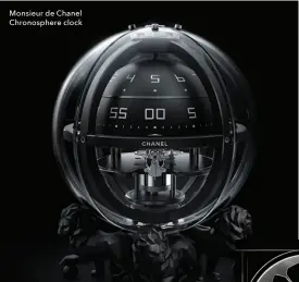  ??  ?? Monsieur de Chanel Chronosphe­re clock