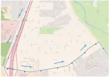  ??  ?? 图 8立交桥路段处地图匹­配结果Fig. 8 Map matching result at the overpass section