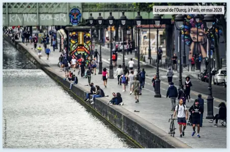  ??  ?? Le canal de l’ourcq, à Paris, en mai 2020