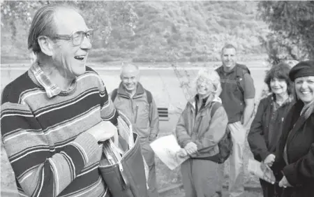  ?? DOMINIC ARIZONA BONUCCELLI/RICK STEVES EUROPE ?? Herr Jung leads a group through Bacharach, Germany.