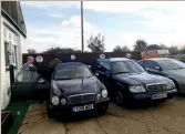  ??  ?? Left: wife Mia’s new toy, a drop-top Mercedes CLK. Below: interestin­g Alfa GT has had little interest – not helped by its fuel