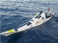  ?? AP ?? Tasman Kayak, Scott Donaldson paddles his kayak in the Tasman Sea on Saturday. —