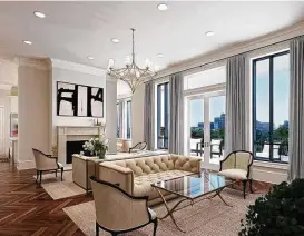  ??  ?? Single-level living, like this residence in The Revere at River Oaks, is ideal for entertaini­ng.