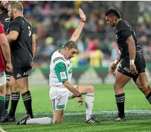  ?? ROSS GILBIN/FAIRFAX NZ ?? Jerome Garces awards a penalty last night.