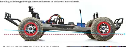  ??  ?? Adjusting chassis angle (also known as “rake”) can be used to alter weight transfer.