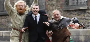  ??  ?? Actors playing Ikea the Viking, Dracula and a Cromwellia­n torturer at the launch of The Vaults in October 2018