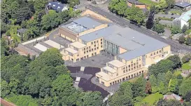  ??  ?? An aerial image of the new school, taken by photograph­er Jim Crosby.