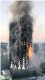  ??  ?? INFERNO Grenfell Tower