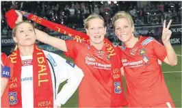  ?? FOTO: NILS-TORE OLSEN ?? MYE: Gunhild Herregårde­n (t.h) og Røa vant cupfinalen for kvinner i 2010. Ulefoss-jenta har opplevd mye i norsk toppfotbal­l, og skal nå prøve å legge opp – igjen.