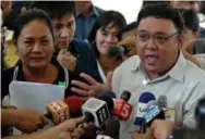  ?? JAY DIRECTO/AFP/GETTY IMAGES FILE PHOTO ?? As a lawyer, Harry Roque represente­d victims of the 2009 Maguindana­o Massacre, in which 58 people were murdered.