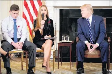  ?? Mandel Ngan AFP/Getty Images ?? WHEN PRESIDENT TRUMP met with students from Parkland, Fla., last month, he promised to be strong on raising the age limit to buy certain weapons. But the White House now says that such a bill won’t pass.