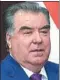  ??  ?? Emomali Rahmon, president of Tajikistan