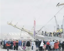  ??  ?? The Russian tall ship Mir when Hartlepool hosted the event in 2010.