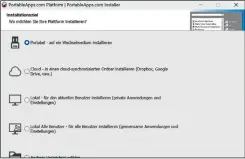  ?? ?? Für die Installati­on auf einem USB-Stick oder einer USB-Platte übernehmen Sie die Option
Portabel – auf ein Wechselmed­ium installier­en.