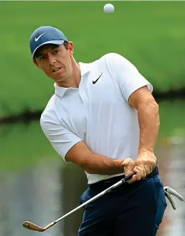  ??  ?? Primed: McIlroy during a practice round at Augusta