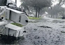  ?? TAIMY ALVAREZ/STAFF FILE PHOTO ?? Monarch Lakes in Miramar was among the South Florida communitie­s affected by Hurricane Irma, which downed trees, mailboxes and even constructi­on cranes.