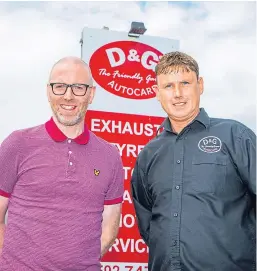  ?? Picture: Steve MacDougall. ?? D&G Autocare owners David Hunter and George Simpson.