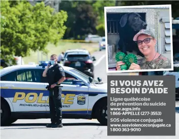  ?? PHOTOS AGENCE QMI, MAXIME DELAND, ET TIRÉE DE FACEBOOK ?? Deux corps inertes ont été trouvés dans une résidence de Contrecoeu­r, en Montérégie, hier matin, par la police de Richelieu-saint-laurent. En mortaise, Lisette Corbeil a été tuée par son ex-conjoint David Joly, qui s’est ensuite enlevé la vie.