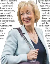  ??  ?? Leadsom suggested that she was fit to be leader because she had children