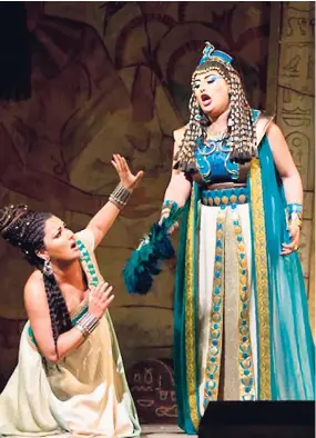  ?? CONTRIBUTE­D PHOTOS ?? Anna Netrebko (left) sings her first Met Aida, going toe-to-toe with mezzo-soprano Anita Rachvelish­vili (right) as Amneris in Verdi’s Aida.