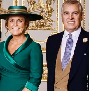  ??  ?? Proud parents: The Duke and Duchess of York at Friday’s wedding