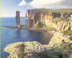  ??  ?? DRAMATIC SCENERY The Old Man of Hoy sea stack is one of many Orkney attraction­s