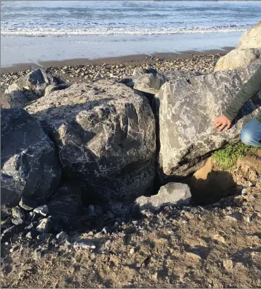  ??  ?? Cllr Chris MacManus highlighte­d local concerns about coastal erosion in Strandhill, see below.