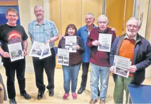  ??  ?? Ramsbottom Heritage Society photograph­ic competitio­n winners Daryll Spencer, Ian Chapman, Anne Shortt, judge Andrew Todd, Ian Smith and Alan Seymour