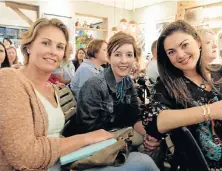  ?? Picture: SALVELIO MEYER ?? FRENCH FEAST: Guests, from left, Roxy Stottelaar, Marzane Meyer and Heidi Scholtz take tips from Banneton’s chefs at a cooking demonstrat­ion and dinner held in associatio­n with Le Creuset at the Walmer bakery and café last week