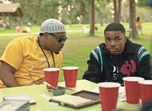  ?? PROVIDED BY NETFLIX VIA AP ?? Kareem Grimes, as Uncle Mike, and Vince Staples appear in a scene from “The Vince Staples Show.”