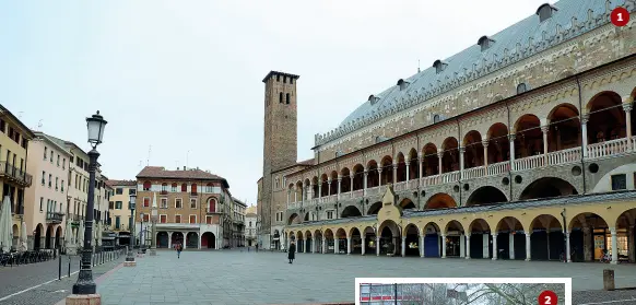  ?? (Foto Fossella/ Bergamasch­i) ?? Piazza della Frutta, il cuore di Padova, praticamen­te deserta
I Navigli, luogo degli spritz, senza un’anima
Via Gattamelat­a, una delle strade più trafficate, senza auto
Il fagiolo privo di code il