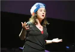  ?? PHOTO COURTESY FIXT POINT ?? Lisa Marie DiLiberto is coming to the Hat with Tale of a Town, in which she’s the lead performer, on Nov. 3 at the Esplanade.