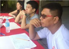  ?? CONTRIBUTE­D PHOTO ?? JUDGES during the screening for the 14th Bacolaodia­t Festival Lantern Dance Competitio­n were festival chair Oddette Gomez, Bobby Cordova, and Rudy Reveche at the Yong Tho Taoist Temple Sunday.