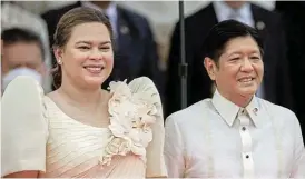  ?? /Reuters ?? At odds: President Ferdinand "Bongbong" Marcos Jr, right, made Sara Duterte vice-president after the 2022 election. There has been resurgence in crime after the relaxing of a hardline campaign.