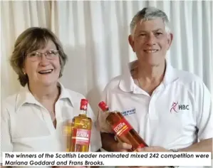  ?? ?? The winners of the Scottish Leader nominated mixed 242 competitio­n were Mariana Goddard and Frans Brooks.