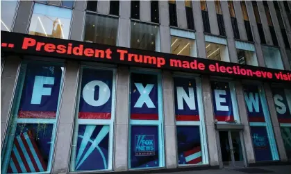  ?? Photograph: Mark Lennihan/AP ?? Fox News is accused of defaming Dominion Voter Systems by knowingly spreading false story that its voting machines rigged the 2020 election.