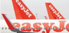  ??  ?? EasyJet flights were affected by bad weather during March