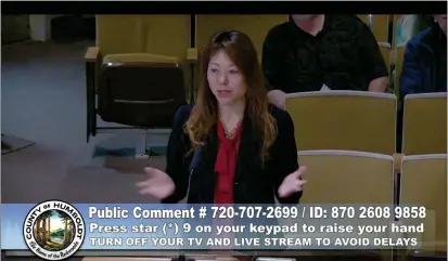  ?? SCREENSHOT ?? California State Treasurer Fiona Ma made an appearance at Tuesday’s Humboldt County Board of Supervisor­s meeting to promote several state programs meant to benefit individual­s and businesses.