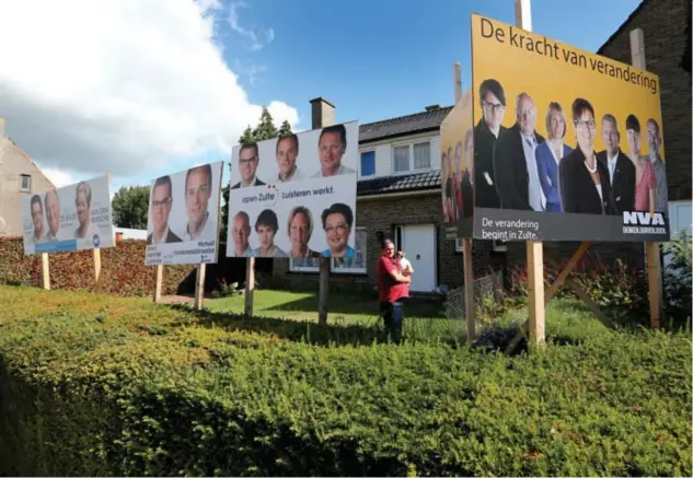  ?? © Lieven Van Assche ?? Een beeld van de verkiezing­scampagne in Zulte in 2012.