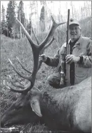  ?? Photo by Charlie Burchfield ?? A handloaded 7mm Magnum round downed this 6 x 6 bull elk at 298 yards.