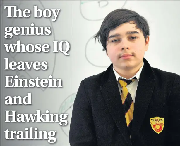  ?? ROB BROWNE ?? Harrison Casey,12, of Aberdare Community school, who has a Mensa score of 162