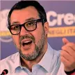  ?? ?? Matteo Salvini Per il leader della Lega, che si è fermata all’8,8%, doppiata al Nord da FdI, ci sono le prime critiche interne, anche dal governator­e Veneto, Luca Zaia