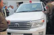  ?? HT FILE ?? n Former Haryana chief minister Bhupinder Singh Hooda’s vehicle with red beacon.