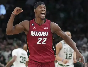  ?? CHARLES KRUPA — THE ASSOCIATED PRESS ?? Forward Jimmy Butler has been the Heat’s conductor as they have taken a 2-0series lead over the stunned Celtics.