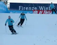  ??  ?? La pista di ghiaccio del Firenze Winter Park